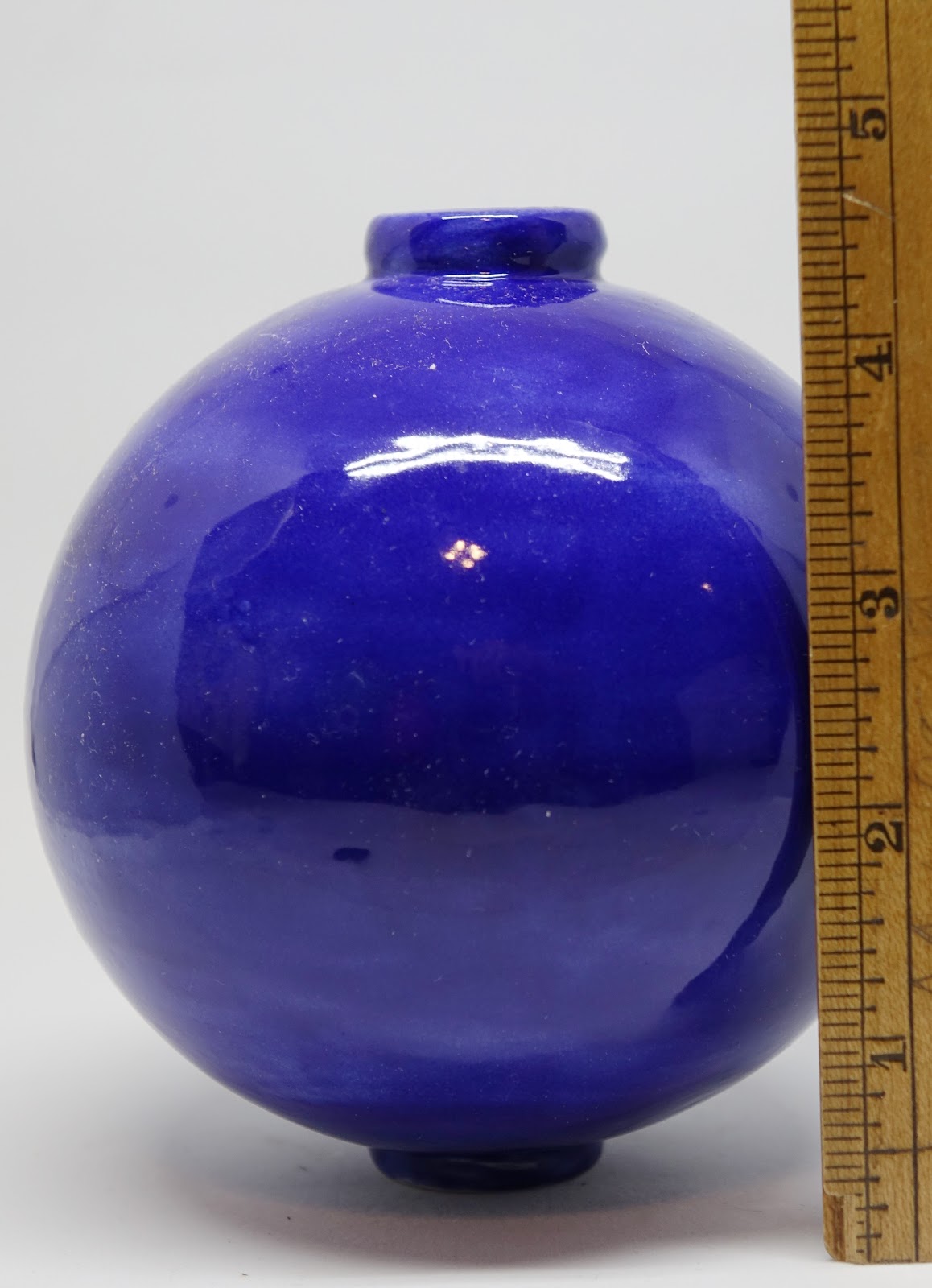 Vintage Ceramic Pottery Lightning Rod Ball COBALT BLUE eBay
