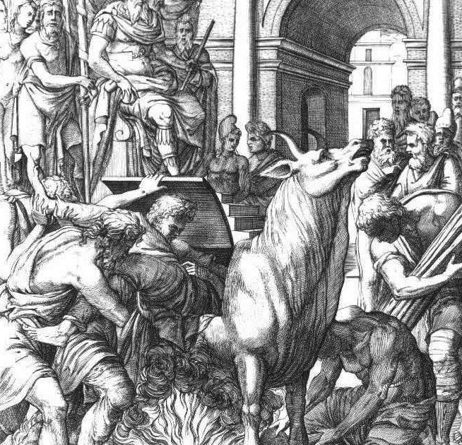 El cruel "Toro de Falaris"