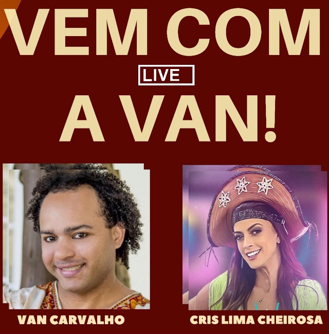 A cantora mais ‘Cheirosa’ Cris Lima, será a próxima convidada de Van Carvalho, na live ‘Vem Com a Van’, que acontece especialmente nesta terça-feira, 22 de junho