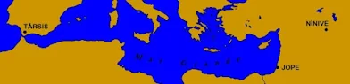 mapa Jope Társis Nínive