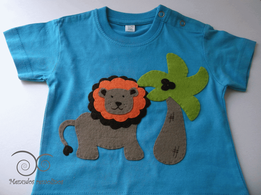 Camiseta león y palmera