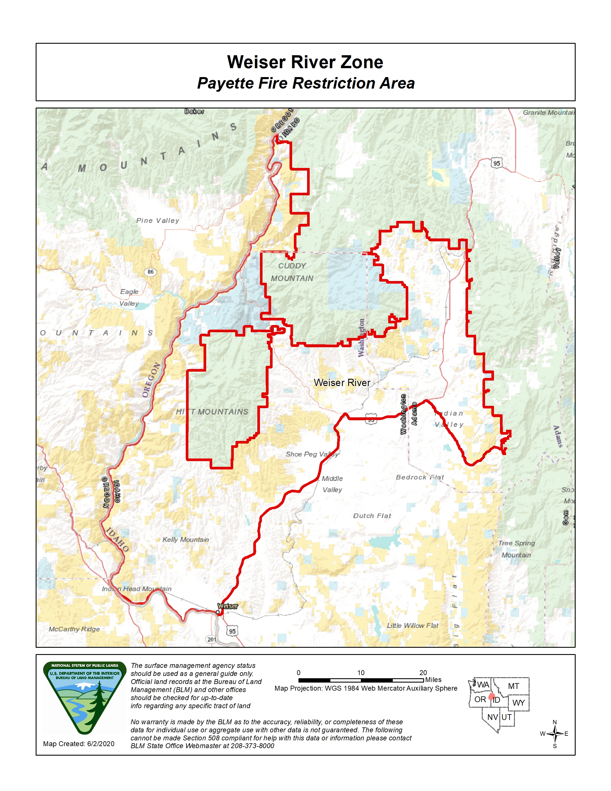 Idaho Fire Information Payette Fire Restrictions Area