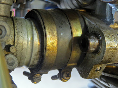 Close-up of air leak into the motor.