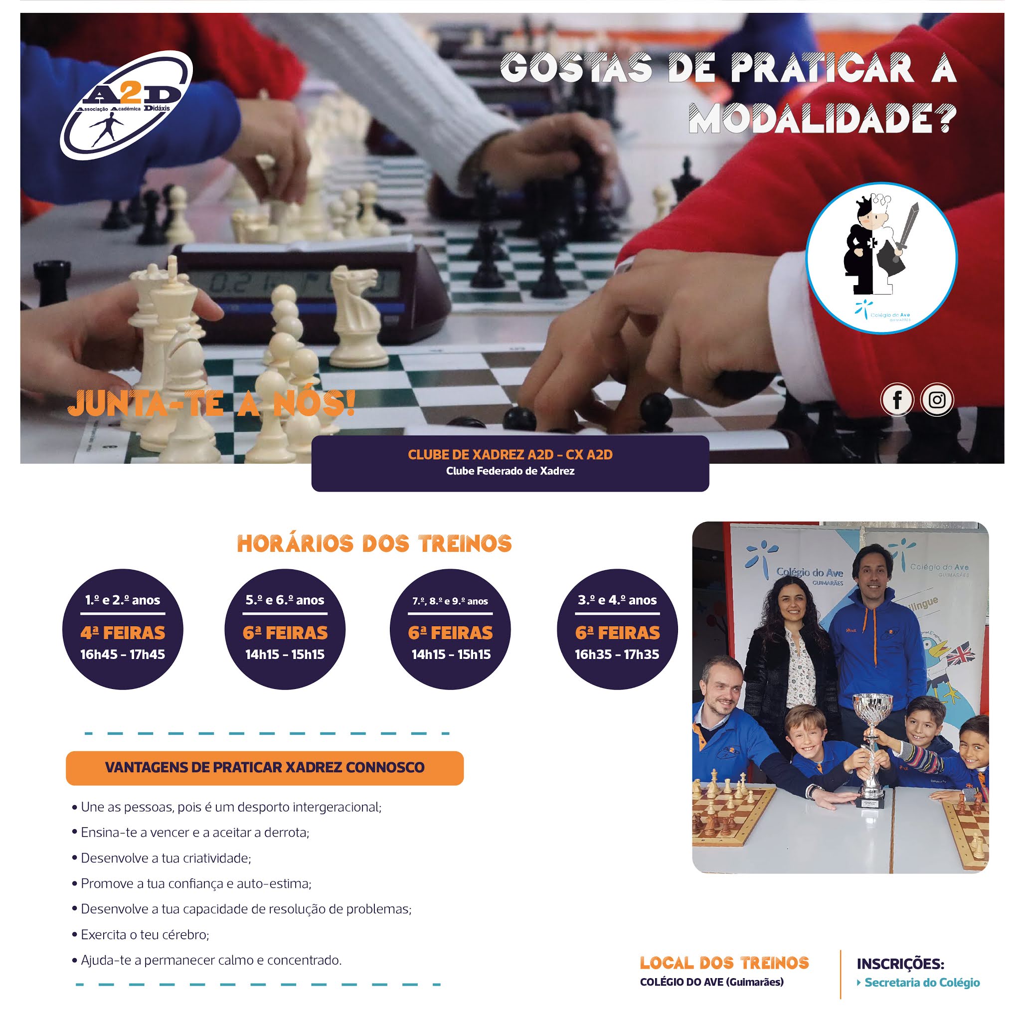 Clube Escolar de Xadrez da Associação Académica Didáxis: fevereiro 2019
