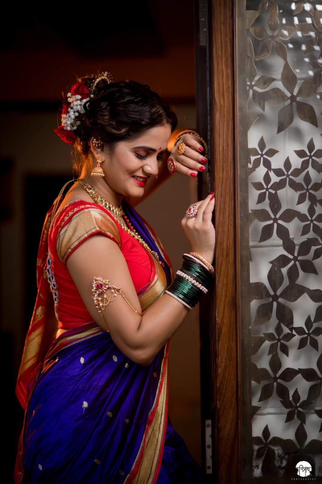 Beautiful Nauvari Sarees We Spotted On These Real Maharashtrian Brides! | Nauvari  saree, Indian bride poses, Indian bride outfits