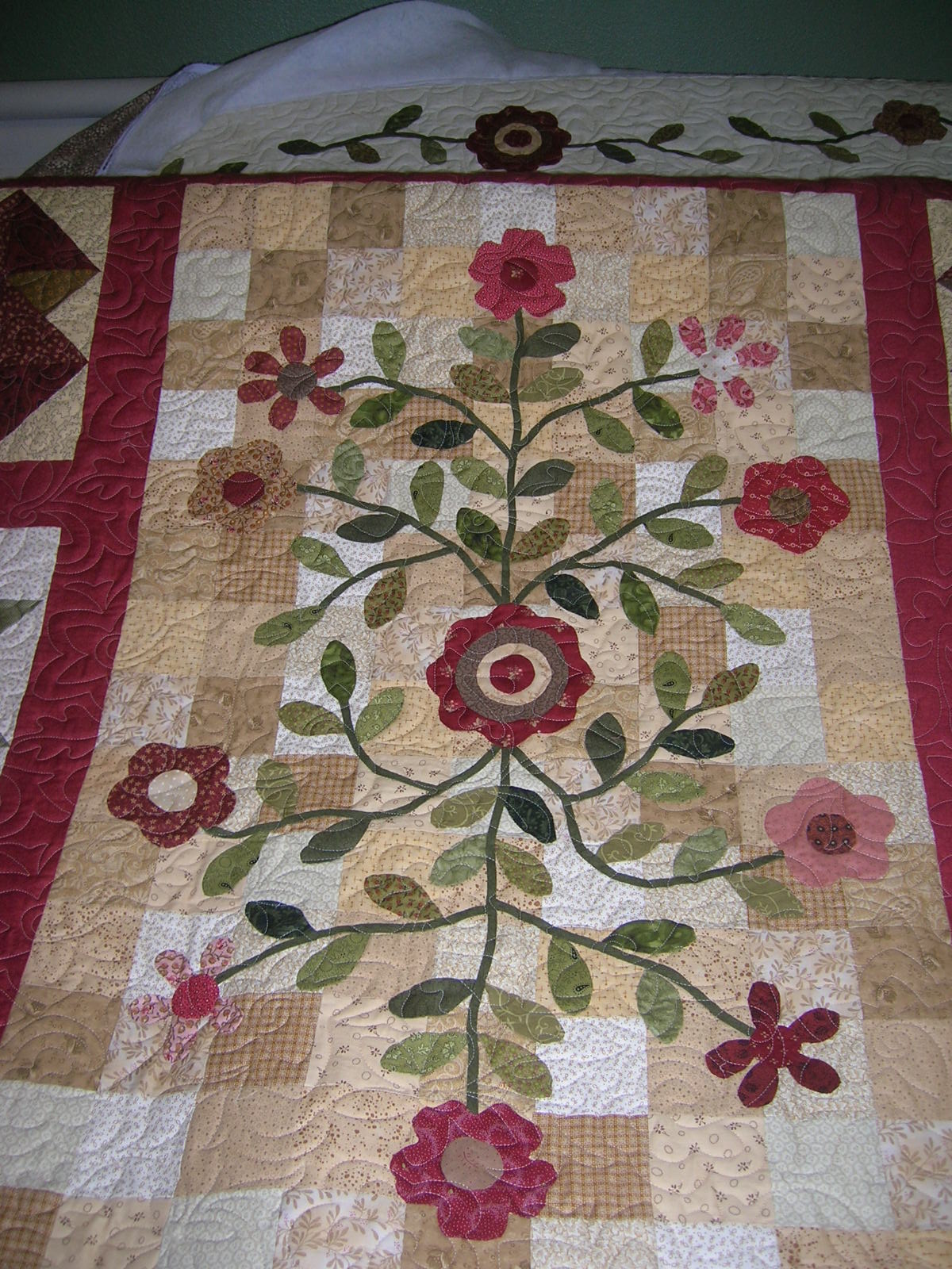 Grass Roots Quilting Applique Medallion Quilt
