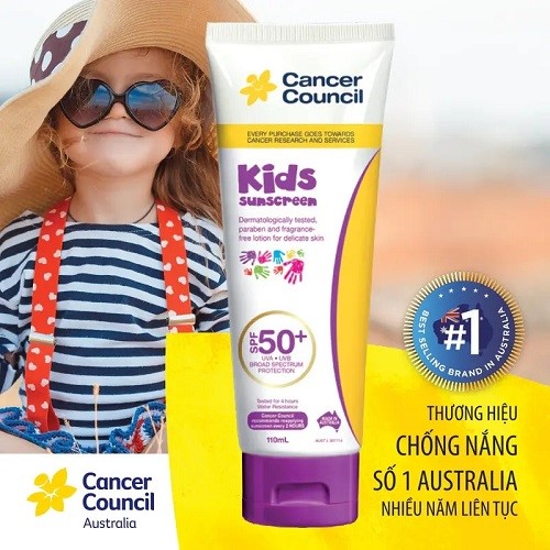 Kem Chống Nắng Cancer Council Dành Cho Trẻ Em SPF 50+ 110ml