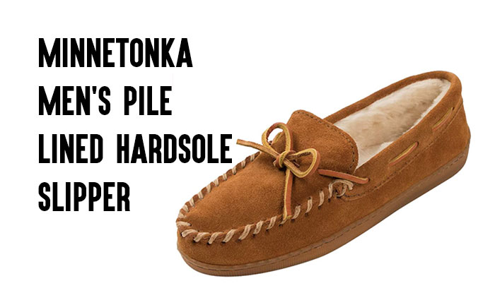 Minnetonka Men's Pile Lined Hardsole Slipper