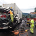 Homem fica gravemente ferido após batida entre dois caminhões na BR-376, em Ortigueira