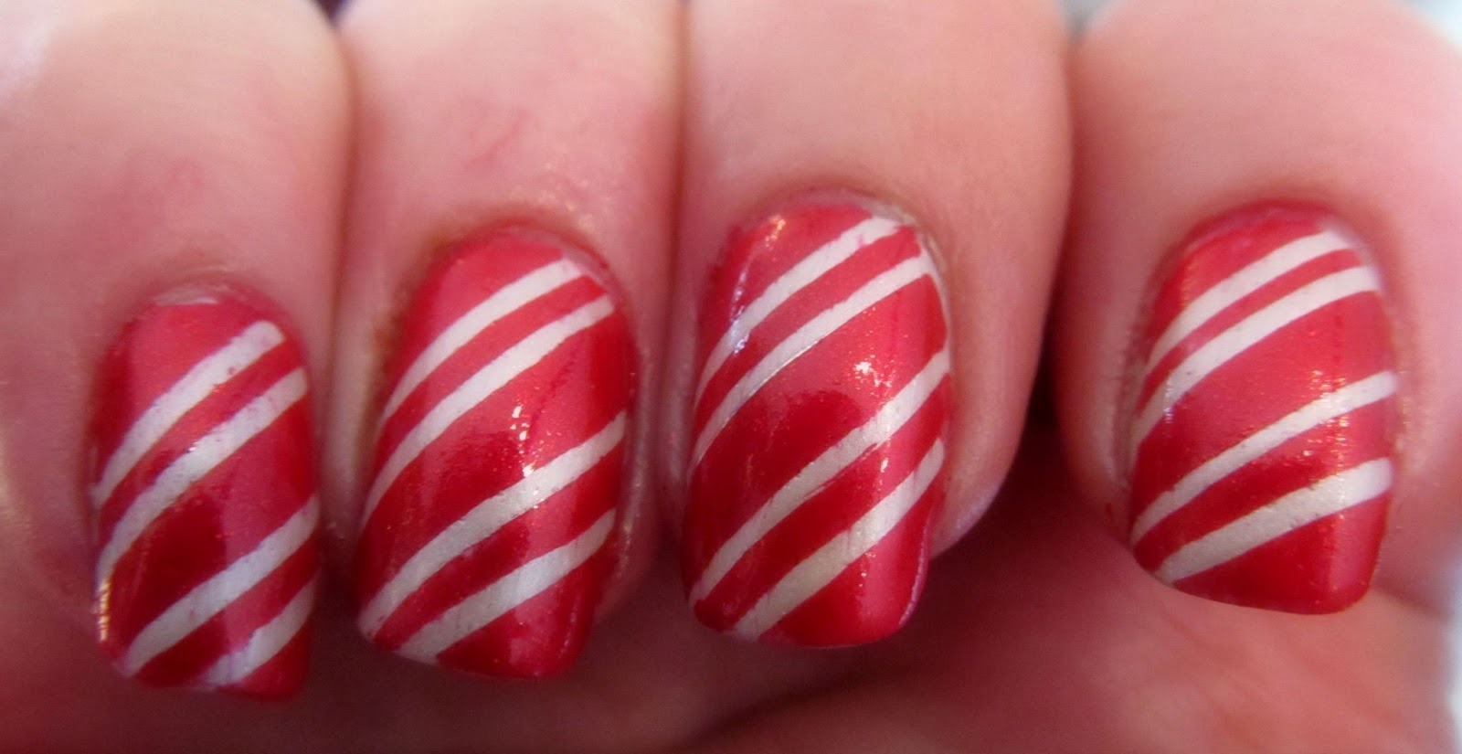 It's all about the polish Candy cane nails Day 4 Christmas Challenge