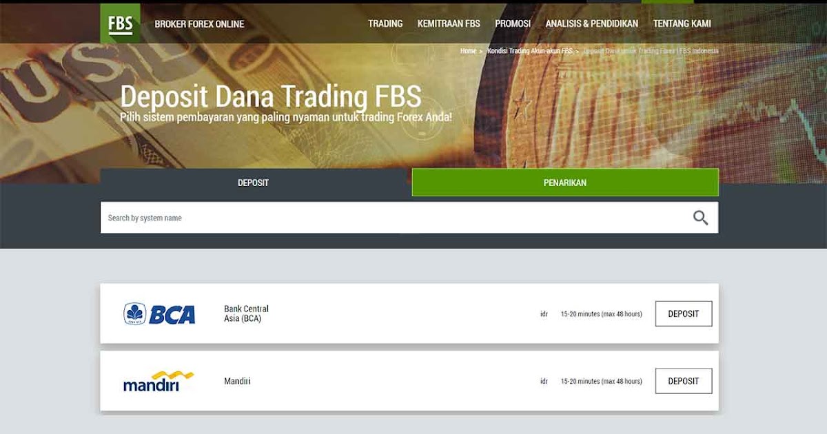 Cara deposit fbs via bri