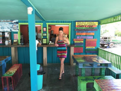 Remax Vip Belize: Me and Sticks grabbing a seaweed shake.