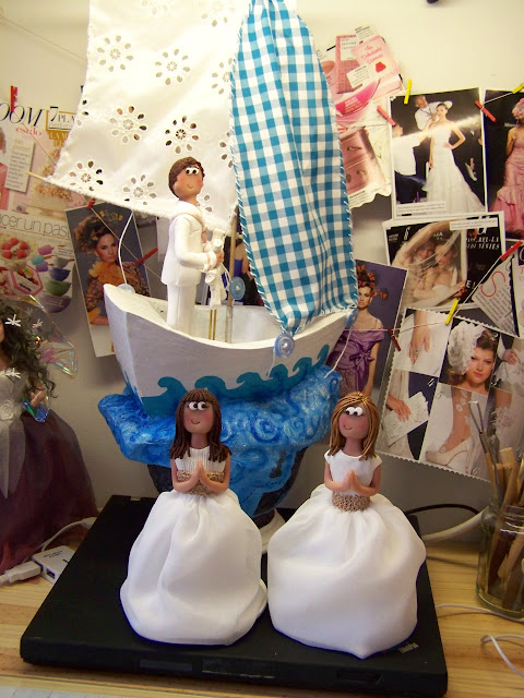 Figuras personalizadas pareja de novios para tu tarta de bodas Laura Guarnieri  Muñecos de Comunion