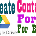 How To Create Contact Page Using Google Drive