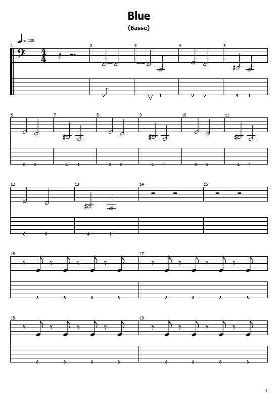 eiffel 65 blue piano sheet music