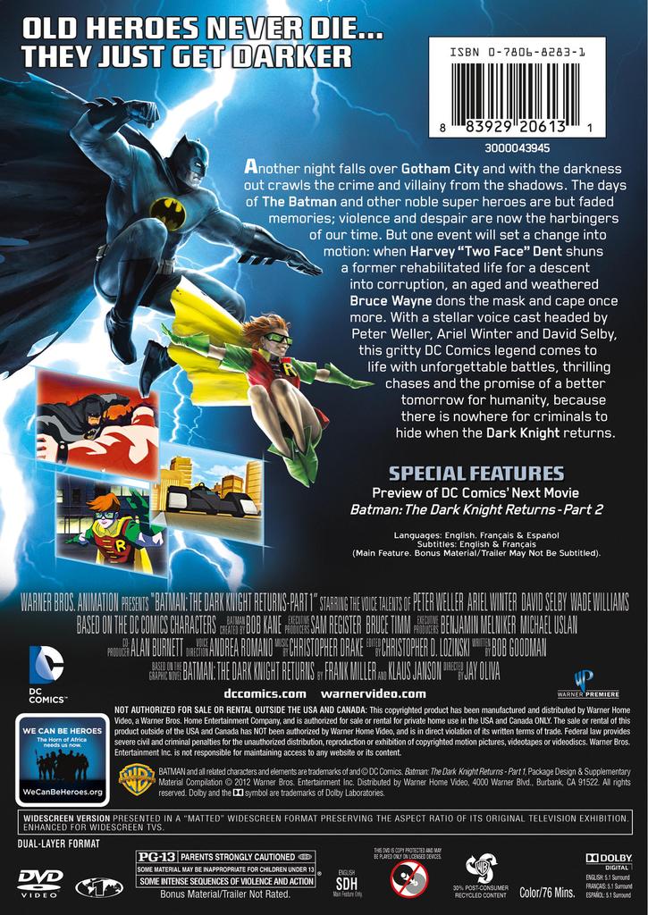 Batman: The Dark Knight Returns, Part 1. Tráiler y portada - De Fan a Fan