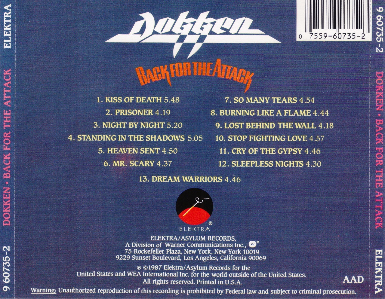 Back flac. Dokken - back for the Attack (1987). Dokken "back for the Attack". Dokken - Tooth and Nail (1984). Dokken дискография.