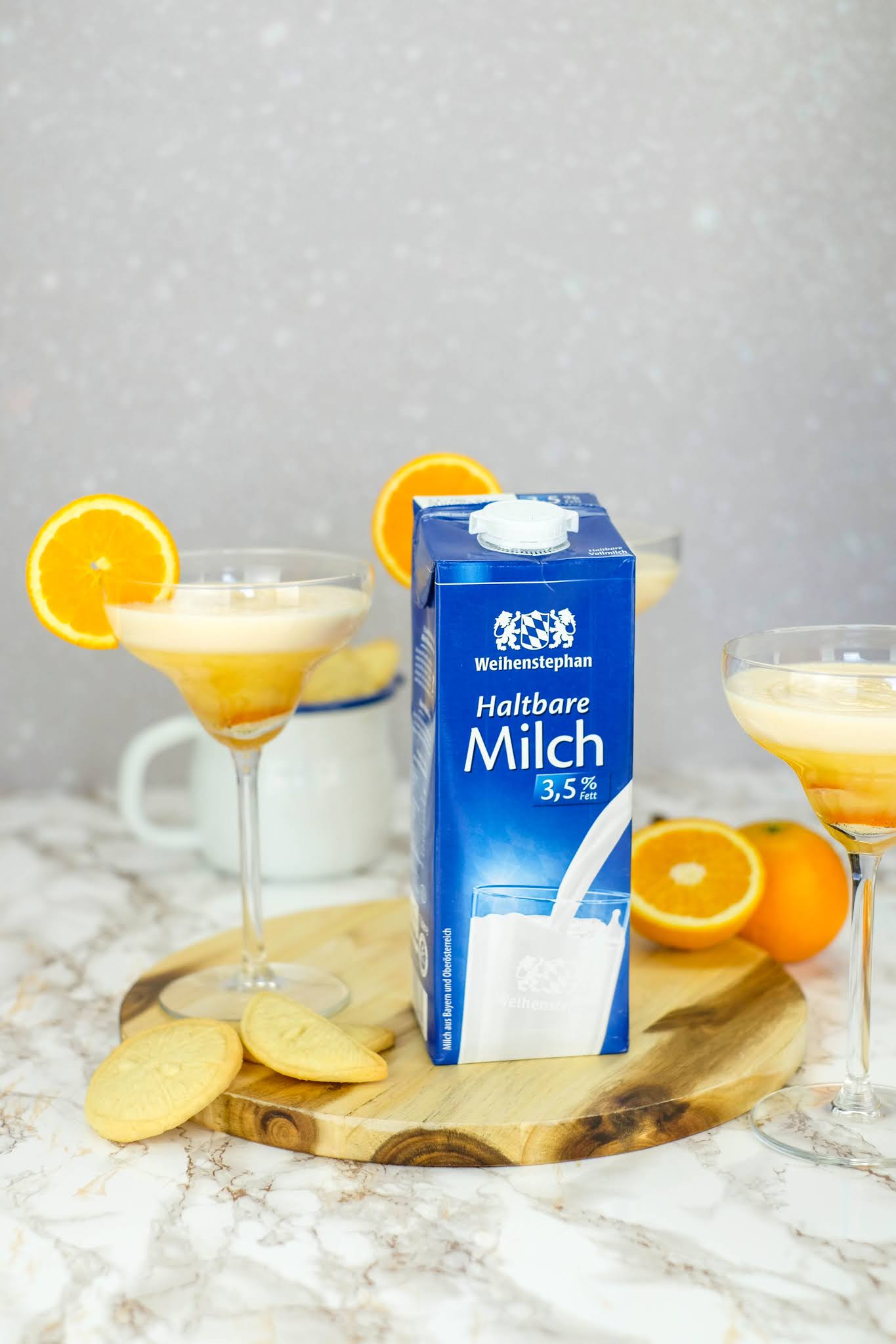 Orangen Mocktail mit Milch-Orangen Crackern | Marion&amp;#39;s Kaffeeklatsch