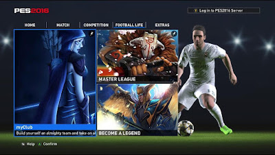 PES 2016 Graphic Menu Terbaru versi DOTA2