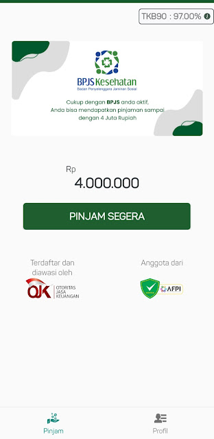 Pinjaman online cukup pakai KTP saja