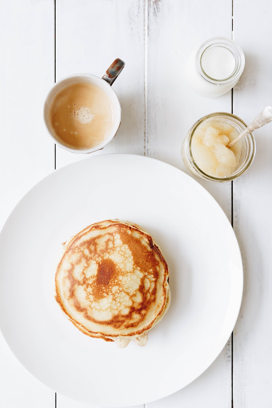 Milk and Honey Buttermilk Pancakes with Pear Jam