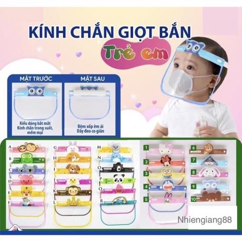 Sét 5 k màn chắn – Kính kiếng chắn giọt bắn cho bé – Baby Face Shield – Kính chống dịch cho trẻ em