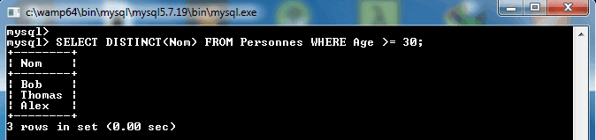 MySQL SELECT DISTINCT - WayToLearnX