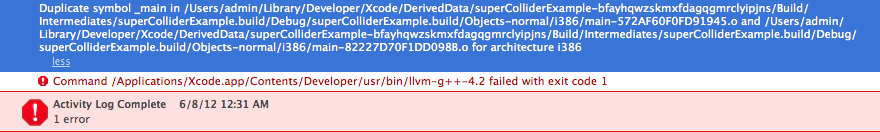 A compiler error