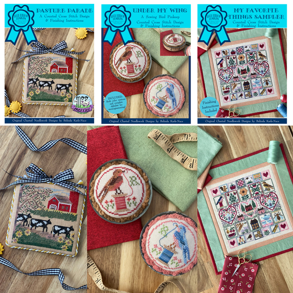 Samplings From A Blue Ribbon Girl In My Happy Place New Cross Stitch Designs