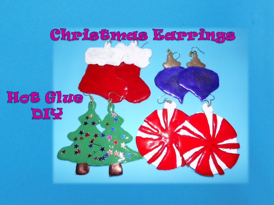 Jungle Beauty Goddesses Christmas Earrings DIY Hot Glue Gun Crafts