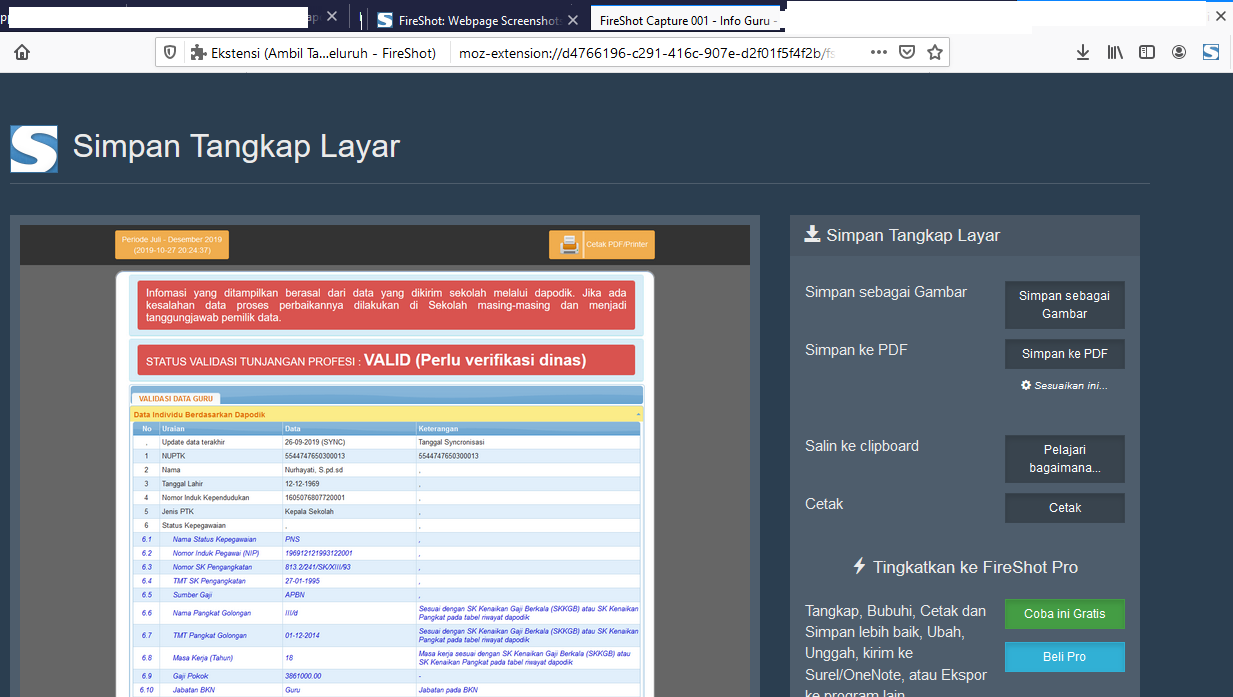 Cara Cetak Info GTK Agar Tidak Terpotong