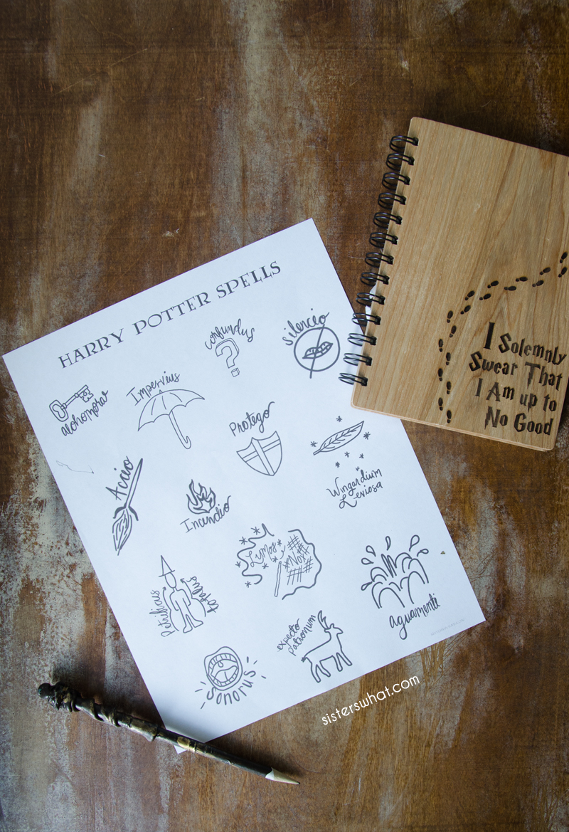 Harry Potter Printable Spells Sisters, What!