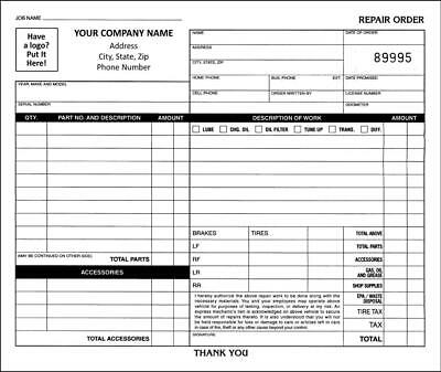 Auto Repair Shop Forms Invoice Template Auto Repair Shop Forms Invoice Template