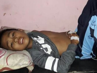 Salah satu korban disambar petir. Salah satu korban disambar petir.