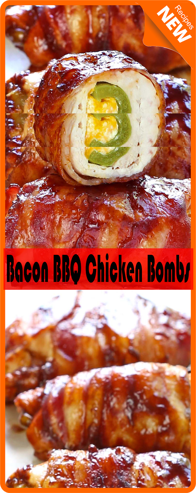 Bacon BBQ Chicken Bombs Think food
