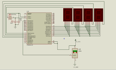 rangkaian LM35 atmega 16 proteus