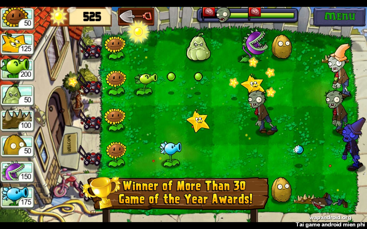Plants Vs Zombies game android cực hay tai game android
