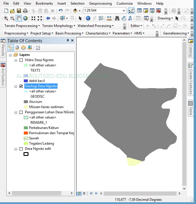 TUTORIAL ArcGis How to CUT / CLIP MAP (VECTOR/SHP) Ilmu Seputar Geografi