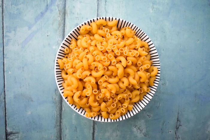 A bowl of elbow macaroni