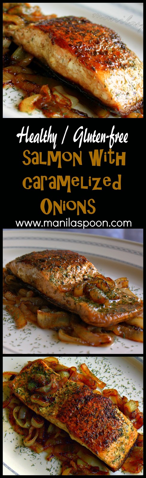 This super EASY SALMON RECIPE is so delicious that even kids love it! The caramelized onions are sweet and add so much flavor to the fish.