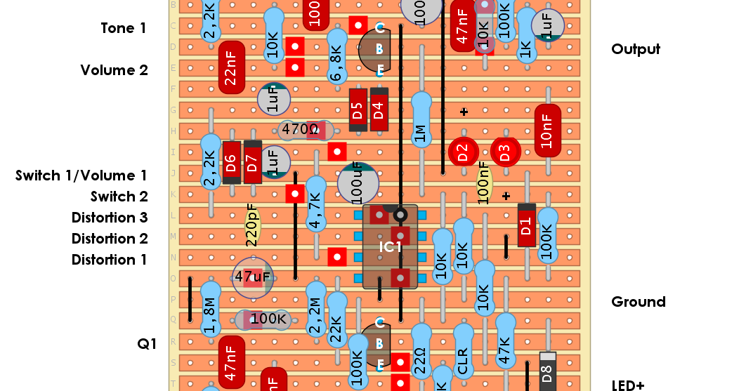 Dirtbox Layouts: MXR Custom Badass '78 Distortion