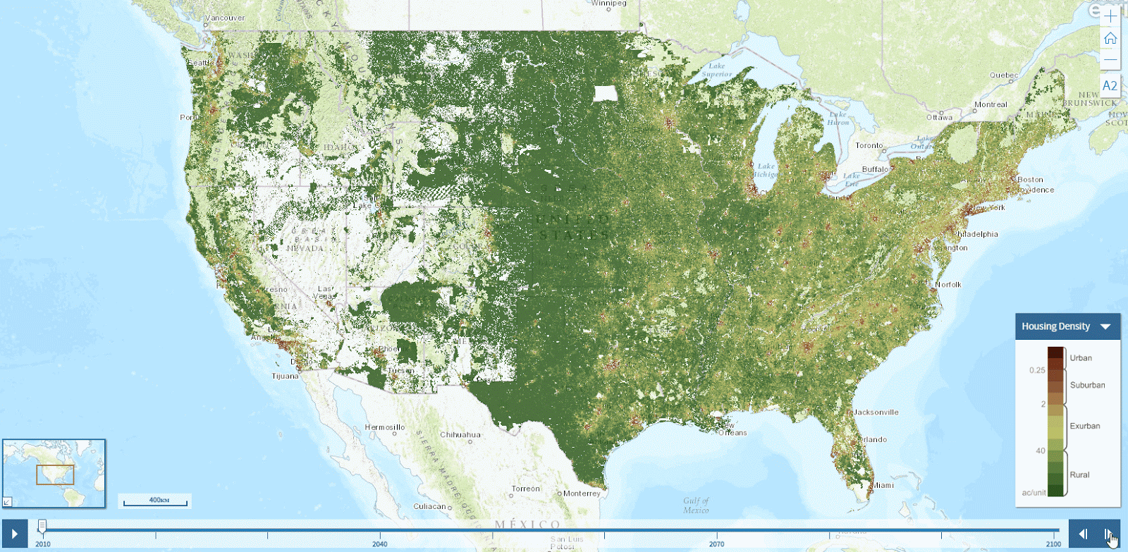 Mapping land use scenarios