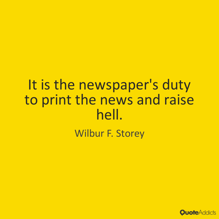 A newspaper's duty