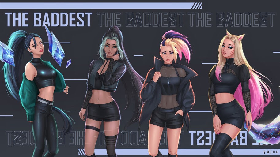 K/DA, Kai'Sa, Evelynn, Akali, Ahri, The Baddest, LoL, 4K, #5.2773 Wallpaper