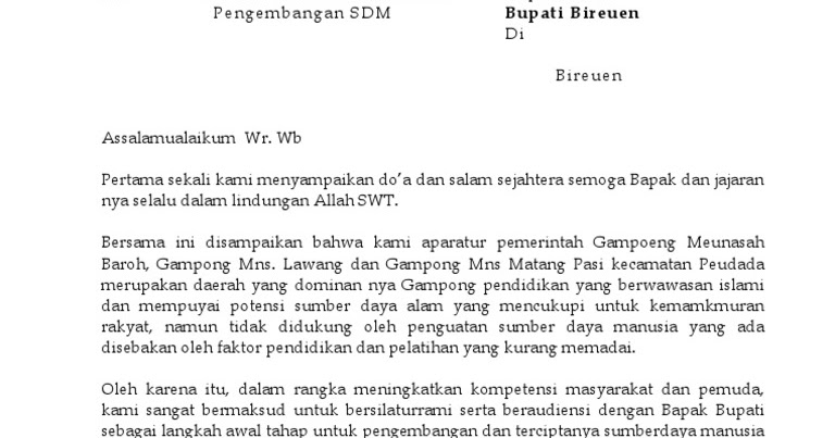 Contoh Surat Audiensi Ke Bupati Informasi Seputar Dunia