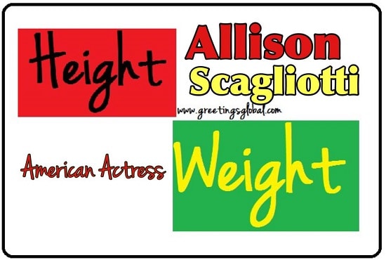 allison scagliotti measurements or height weight