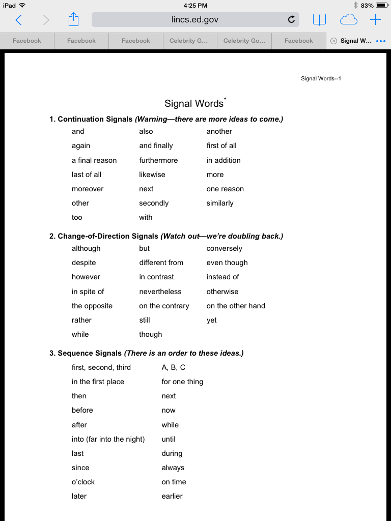 Essay writing signal words - writefiction581.web.fc2.com