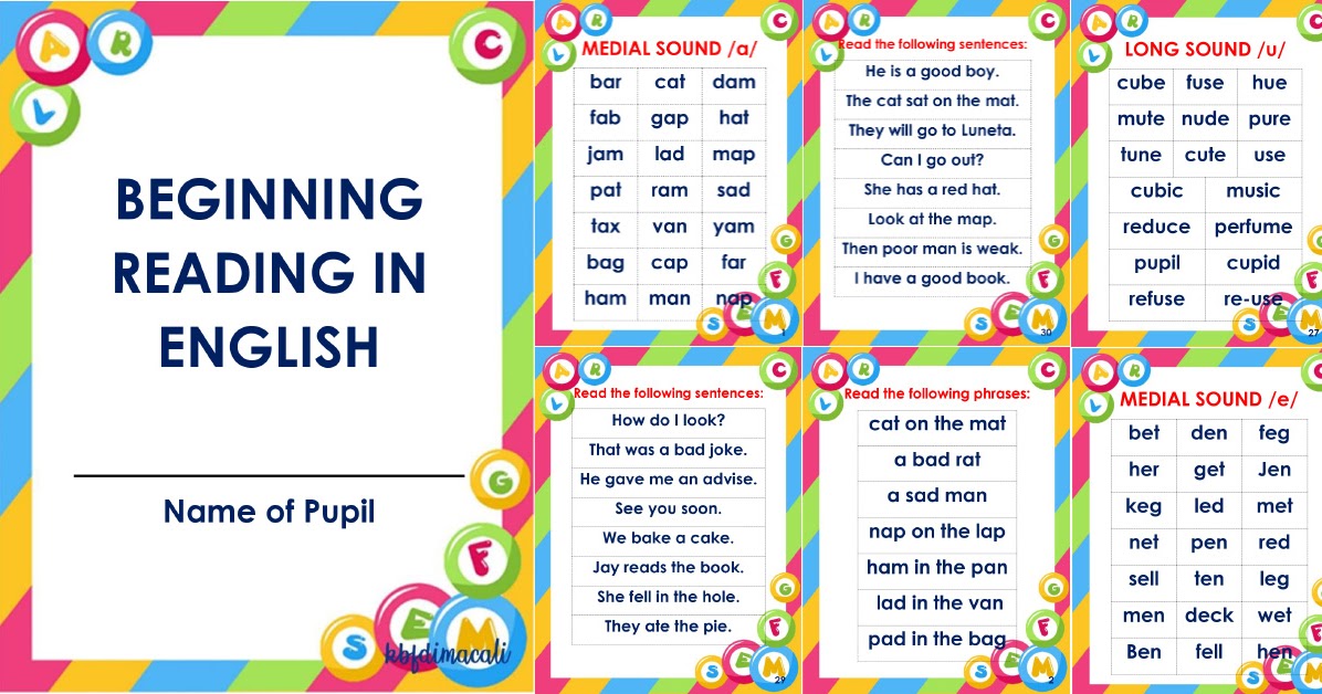 BEGINNING READING IN ENGLISH Booklet Free Download Teachers Click