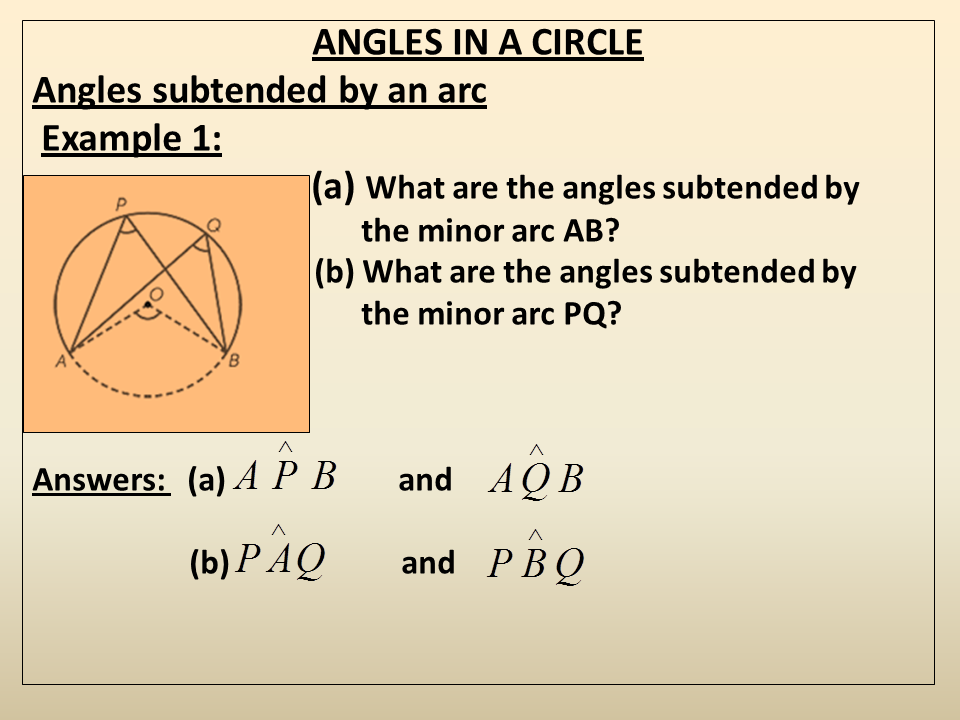 Math 10: CHAPTER 3: ANGLES IN A CIRCLE