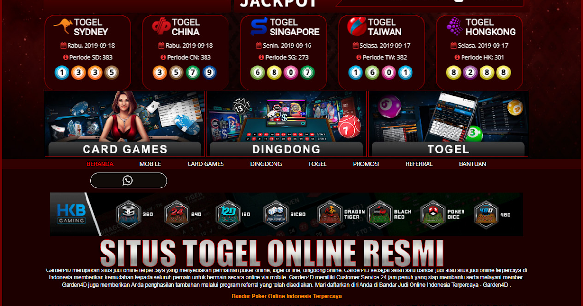 SITUS TOGEL RESMI Bandar Togel Garden4D